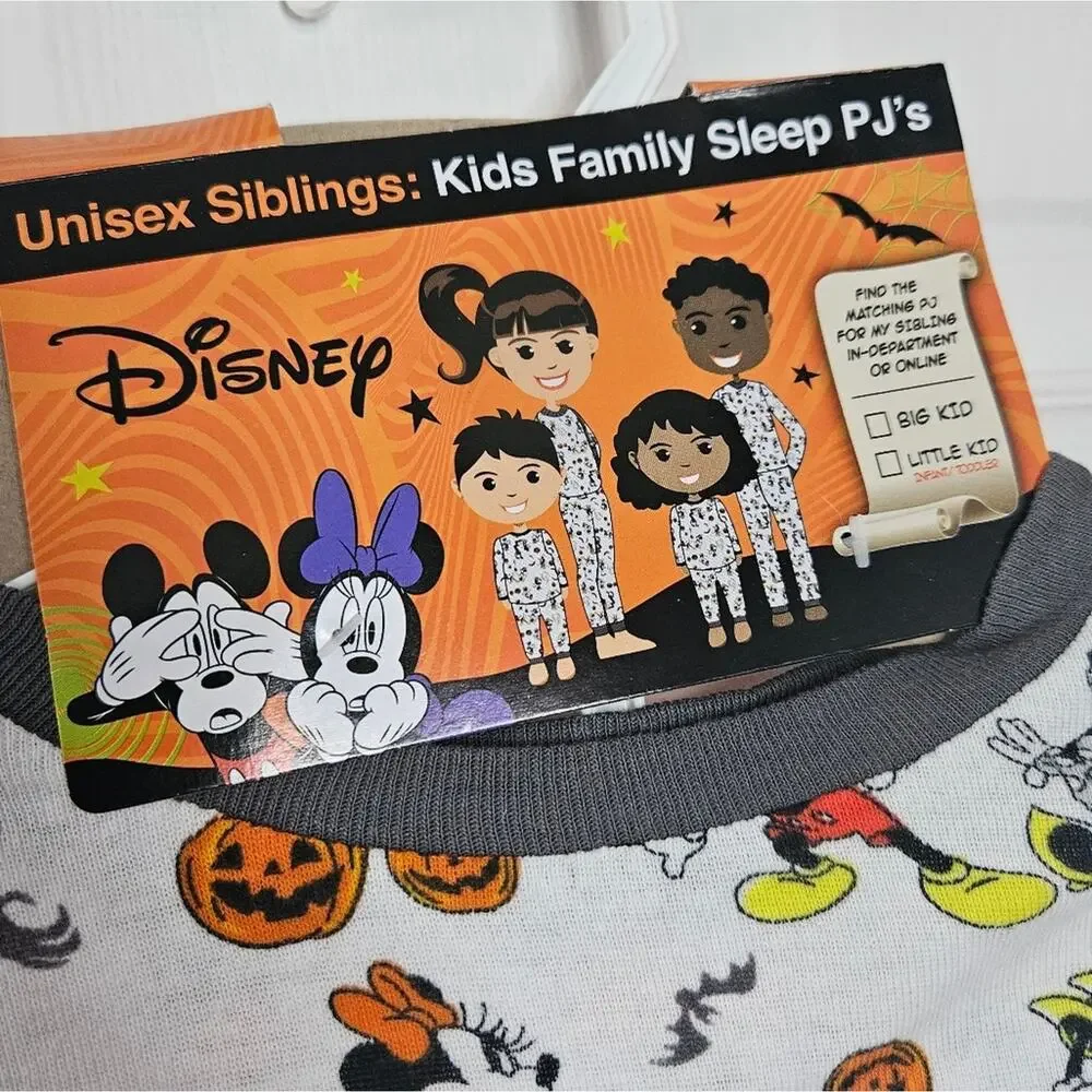 Disney unisex‎ 2 piece Halloween Mickey and Minnie mouse pajama set size 2T